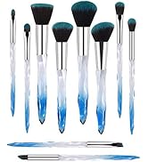 Professional Makeup Brush, Acrylic Diamond Handle Make Up Brushes Series for Full Face Foudation ...