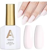 AILLSA Nude Gel Polish White Pink Gel Nail Polish Light Natural Color Gel Nail Polish Pale Pink P...