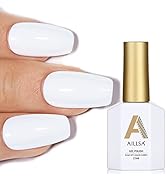 AILLSA White Gel Nail Polish Snow Color Gel Polish Winter Christmas Nail Polish Gel Long Lasting ...