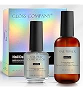 GLOSS Nail Dehydrator & Primer Set | 2 Pcs 15 ml Each Acid, Free Nail Dehydrator & Quick Dry Nail...