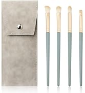 SHELWIN Eyeshadow Makeup Brushes Set with Case 4 PCS Soft Synthetic Hairs Eye Makeup Brushes for ...