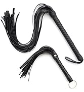 2 PCS 28-inch and 11.8-inch Black Riding Whips, fine Soft Whips, Faux Leather Whips, Equestrian W...