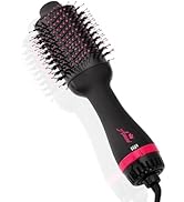Asani Hair Dryer Brush - 4-in-1 Blow Dryer with Comb, Curling & Hot Hair Straightener Brush - Rou...