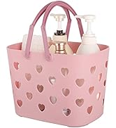 Anyoifax Portable Shower Caddy Tote Plastic Storage Basket with Handle Box Organizer Bin for Bath...