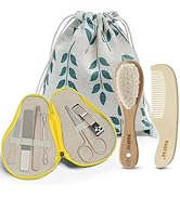 haakaa Baby Hair Brush and Comb Set & Pear-FECT Manicure Kit for Newborns & Toddlers, Natural Sof...