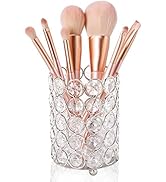 ShellKingdom Makeup Brush Holder, Crystal Cosmetic Brush Storage Organizer Holder, Candle Holder ...