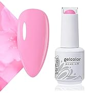 Arte Clavo 15ml 15ml Gel Nail Polish, Light pink Color Soak Off UV LED Nail Gel Polish Nail Art S...
