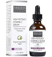 Ageless Derma High Potency Vitamin C Serum with Hyaluronic Acid by Dr. Mostamand. 2 FL oz (60 ml)
