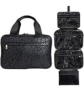 Nicole Miller New York Once Upon a Rose Makeup Bag, Multifunctional Travel and Toiletries Bag, Co...