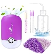 AREMOD Lash Extensions Eyelash Extension Cleanser with USB Lash Fan,Mascara Brush,Nose Blackhead ...