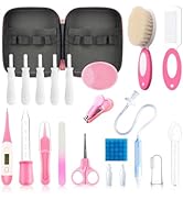 Baby Healthcare and Grooming Kit, 21 in 1 Portable Baby Essentials Kit with Gas Relief Hair Brush...
