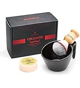 Anbbas Synthetic Shaving Brush with Nylon Bristles,Melamine POP Mug for Lathering and 100g Shavin...