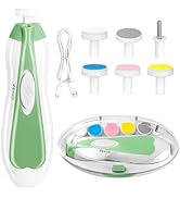 Baby Nail Trimmer Electric, 6 in 1 Rechargeable Baby Nail Clippers Manicure Set Grooming Kit for ...