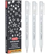 PANDAFLY White Gel Pens, Fine, Medium & Bold Tip Ink Pens for Journaling, Art, or Drawing - For A...
