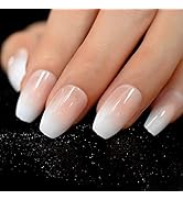 CoolNail Pink Nude White Ombre French Ballerina Coffin False Nails Gradient Natural Manicure Pres...