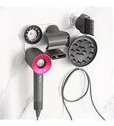 Affogato Hair Dryer Holder Compatible with Dyson Supersonic, Acrylic Wall Mount Hair Dryer Stand ...
