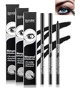 3 Pcs Matte Black Waterproof Smudge-proof Gel Eyeliner Pencil,Fade-Proof Eye Liner Water Line Pen...