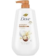 Dove Body Wash with Pump Pamper Shea Butter & Vanilla for 24hr Lotion-Soft Skin Moisturizing Skin...
