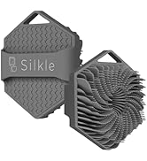 SILKLE Silicone Body Scrubber - Exfoliating Bath Brush and Skin Cleanser - Shower Sponge for Gent...