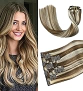 Clip in Hair Extensions 70G Platinum Blonde 100% Remy Human Hair Soft Silky Straight for Fashion ...