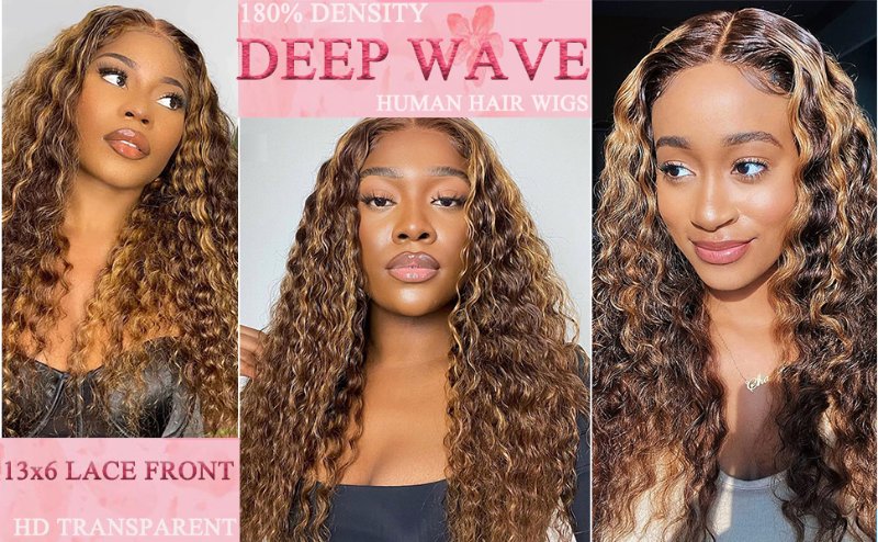 HD Transparent deep wave wig