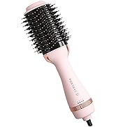 FoxyBae Blowout Hair Dryer Brush 75mm - Ceramic Tourmaline Hot Air Brush for Styling, Curling, an...