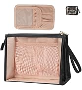 MONSTINA Makeup Bag with Brush Plate,Clear Cosmetic Bag Large Capacity,Portable Travel Makeup Cas...