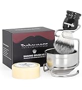 Tonhawness Shaving Brush Kit for Men, 4 in 1 Shaving Brushes Set Includes Nylon Bristle Shave Bru...