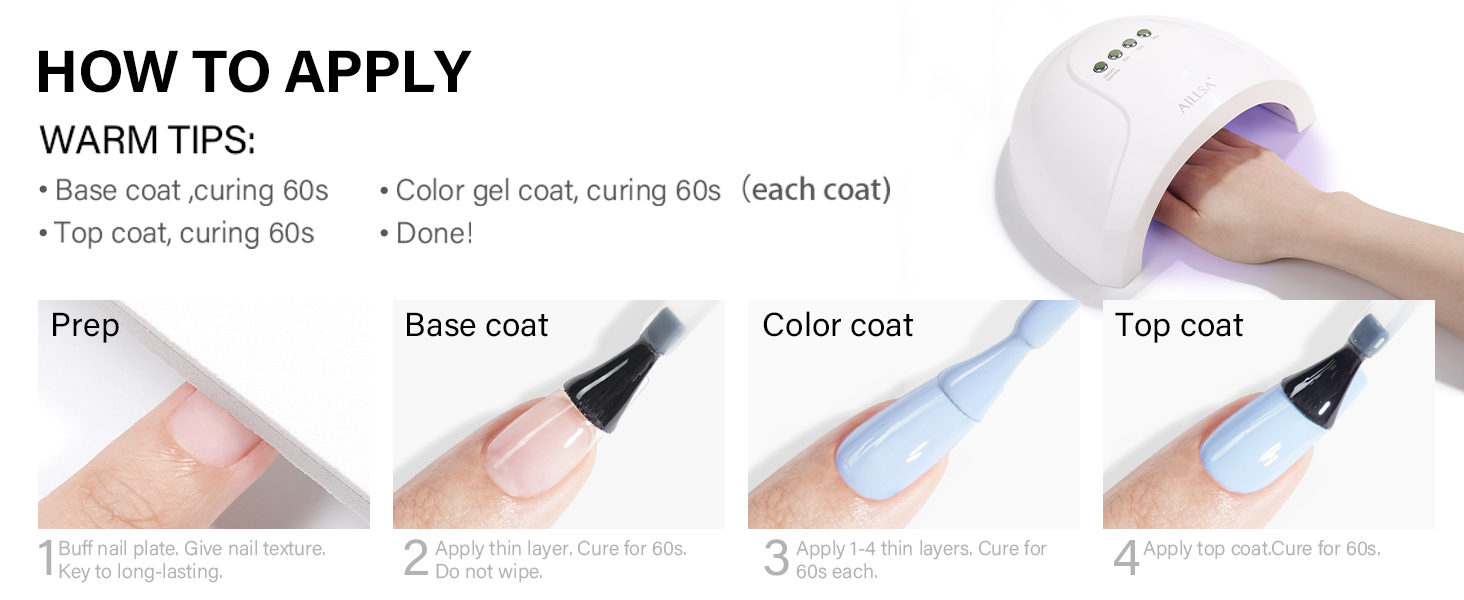 AILLSA pastel gel nail polish