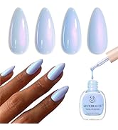AZUREBEAUTY Nail Polish,Celestial Blue Quick Dry Complete Natural Super Lustrous,Professional for...