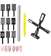 12 Pieces Nail Magnet Tool Set, Double-head Flower Design Nail Magnet Pens Magnet Stick 3D Magnet...