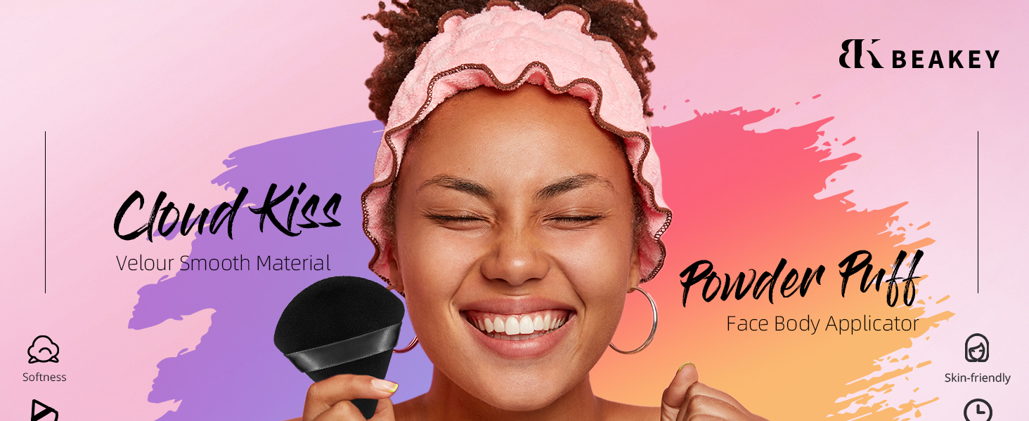 BEAKEY 12pcs Triangle Powder Puffs for Face Powder Makeup Puff for Loose & Cosmetic Foundation,