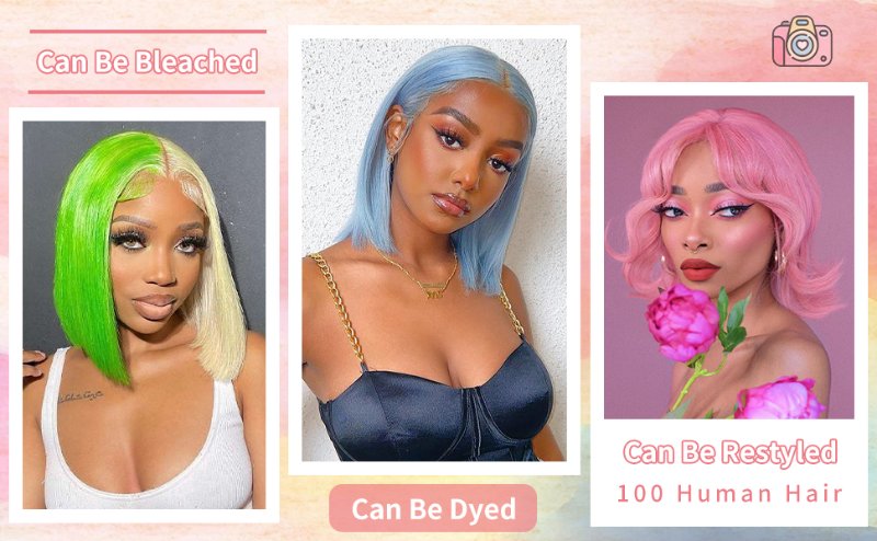 blonde lace front wig human hair