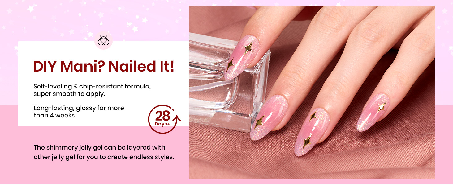Pink Nude Gel Nail Polish Set