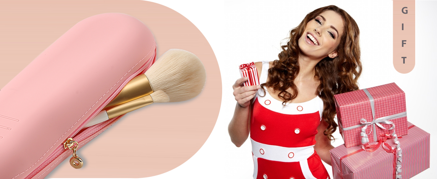 makeup bag silicone soft brushes holder bags
