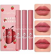 3 Piece Matte Lipstick Set,Nude Liquid Lipstick Velvet Air Moisture Smooth Crayon Lip Stain,Matte...