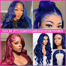 13x4 HD Royal Blue Lace Front Wig Human Hair