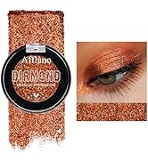 Afflano Metallic Orange Red Eyeshadow, Warm Glitter Eyeshadow Palette One-Swipe Coverage, Intense...