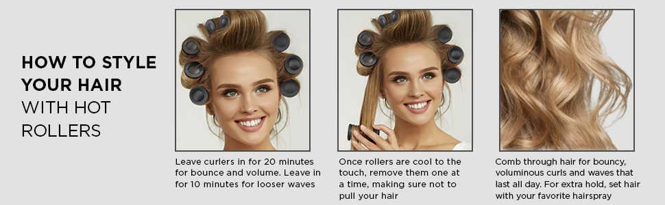 Conair Ceramic 1 1/2-inch Hot Rollers Create Big Bouncy Curls