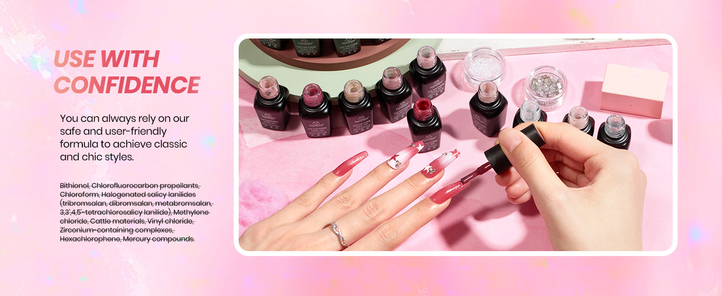 nude pink jelly gel polish set