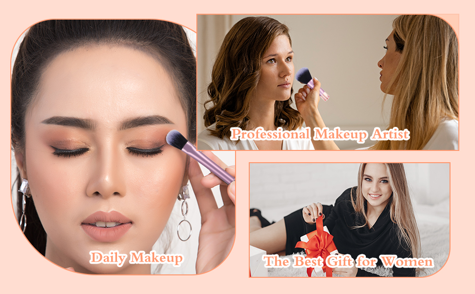 10 Pcs Travel Makeup Brush Set with Pack 