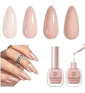 AZUREBEAUTY Nude Nail Polish Set, Light Brown Nail Polish Quick Dry Natural Infinite Shine Nail L...