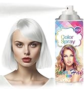 AIUEO Temporary Hair Color Spray White Hair Spray Color Temporary Hair Dye for Christmas Party Ha...