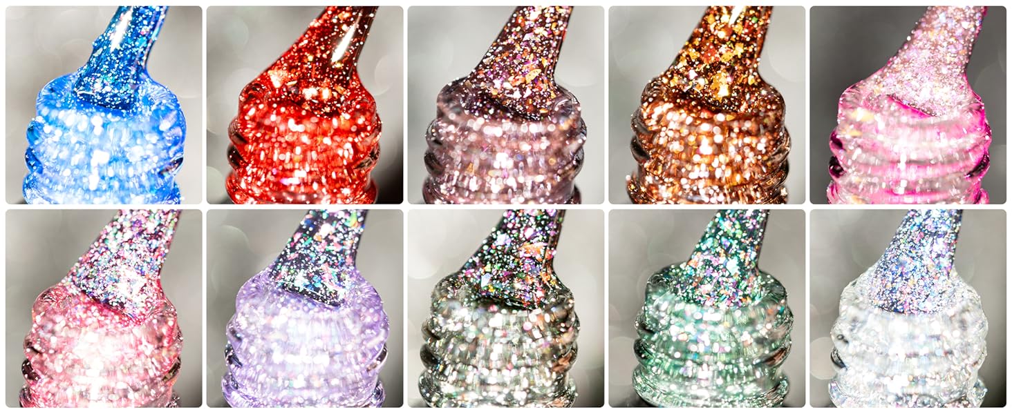 BURANO Reflective Glitter Gel Polish-5-5