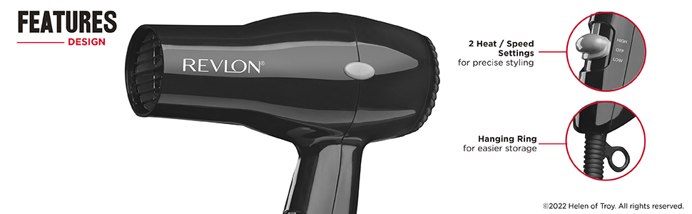 travel hair dryer, travel hair dryers, compact hair dryer, compact hair dryers; RVDR5034
