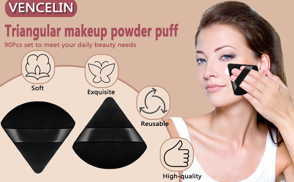 Triangle powder puffs for face powder ,powder puff