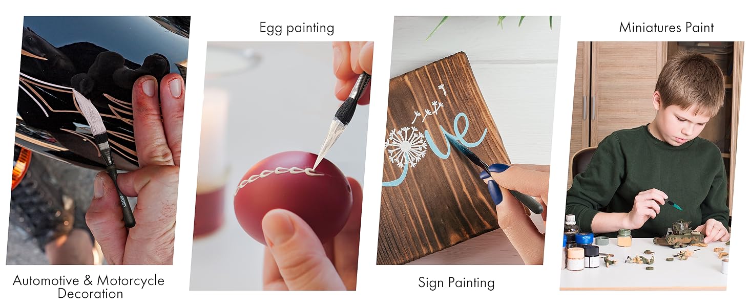 Pinstriping Brush Set Line Brush set Pinstripe Brush set Detail Brush set striping dagger brush