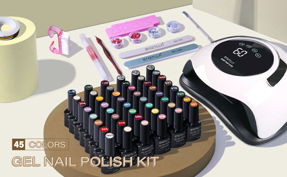 45 COLORS GEL NAIL POLISH KIT