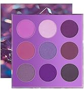 docolor Eyeshadow 9 Colors Purple Eyeshadow Palette High Pigmented Blendable Matte & Glitter Shim...
