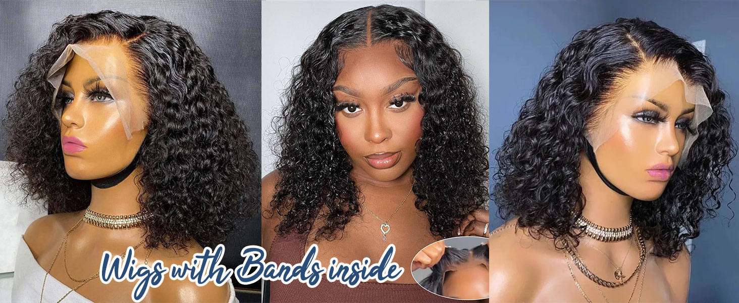 human hair lace front wigs bob